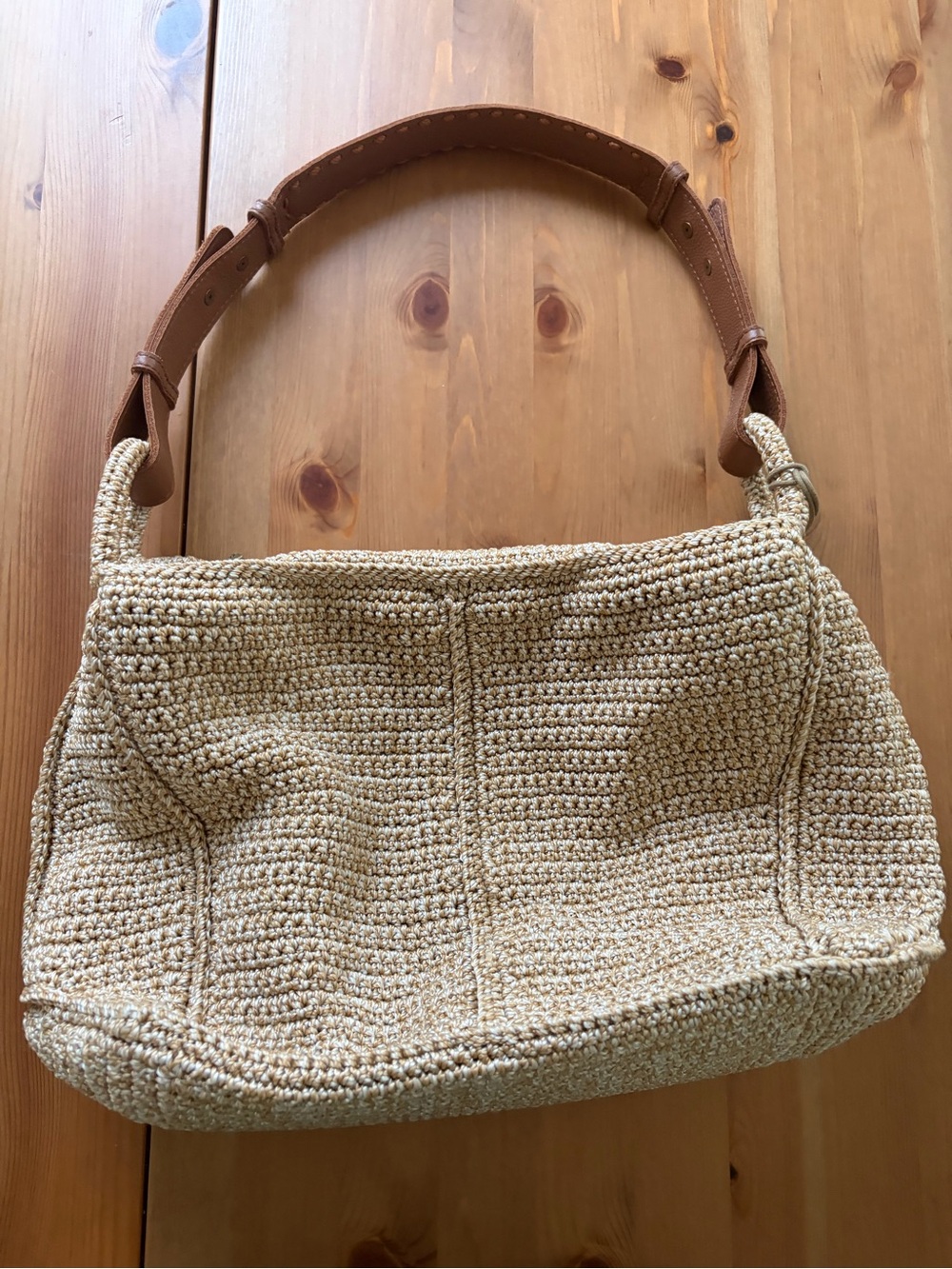 The Sak Los Feliz Bamboo Static Woven Shoulder Bag Adjustable Leather Strap - Picture 11 of 12